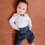 H.M Set bodysuit dài tay kèm quần công tử cho bé yêu hàng xuất xịn
