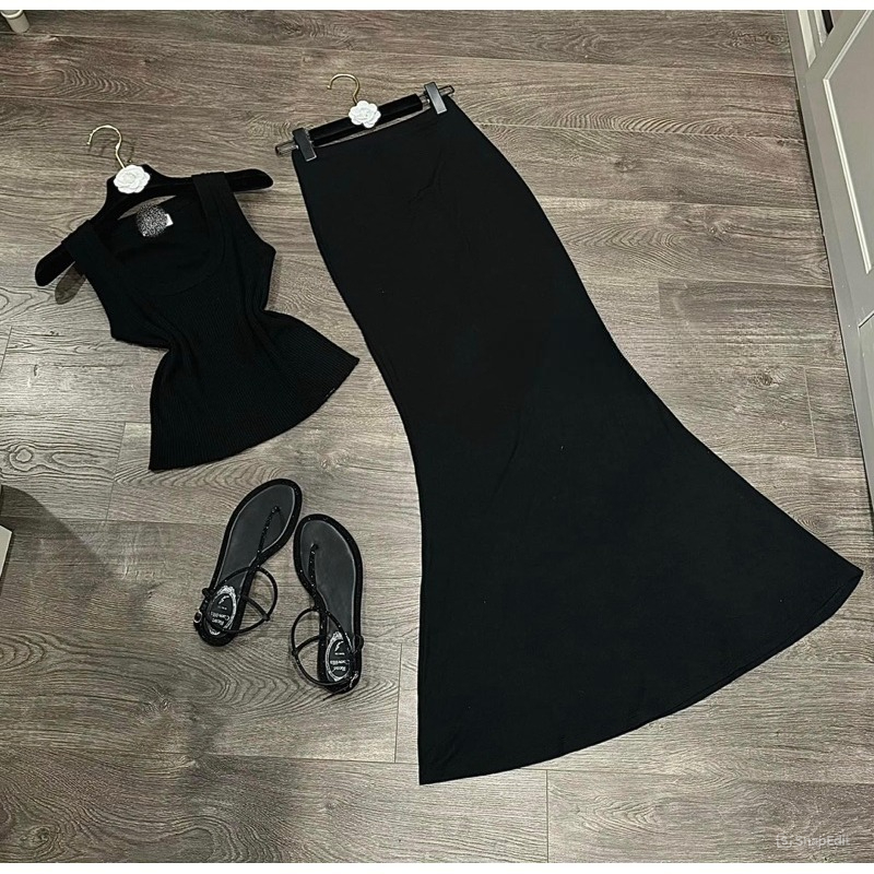 Chân váy nữ đuôi cá chất liệu cotton mềm mịn cao cấp Jumito, váy nữ phong cách Hàn Quốc mặc tôn dáng HCOM2757