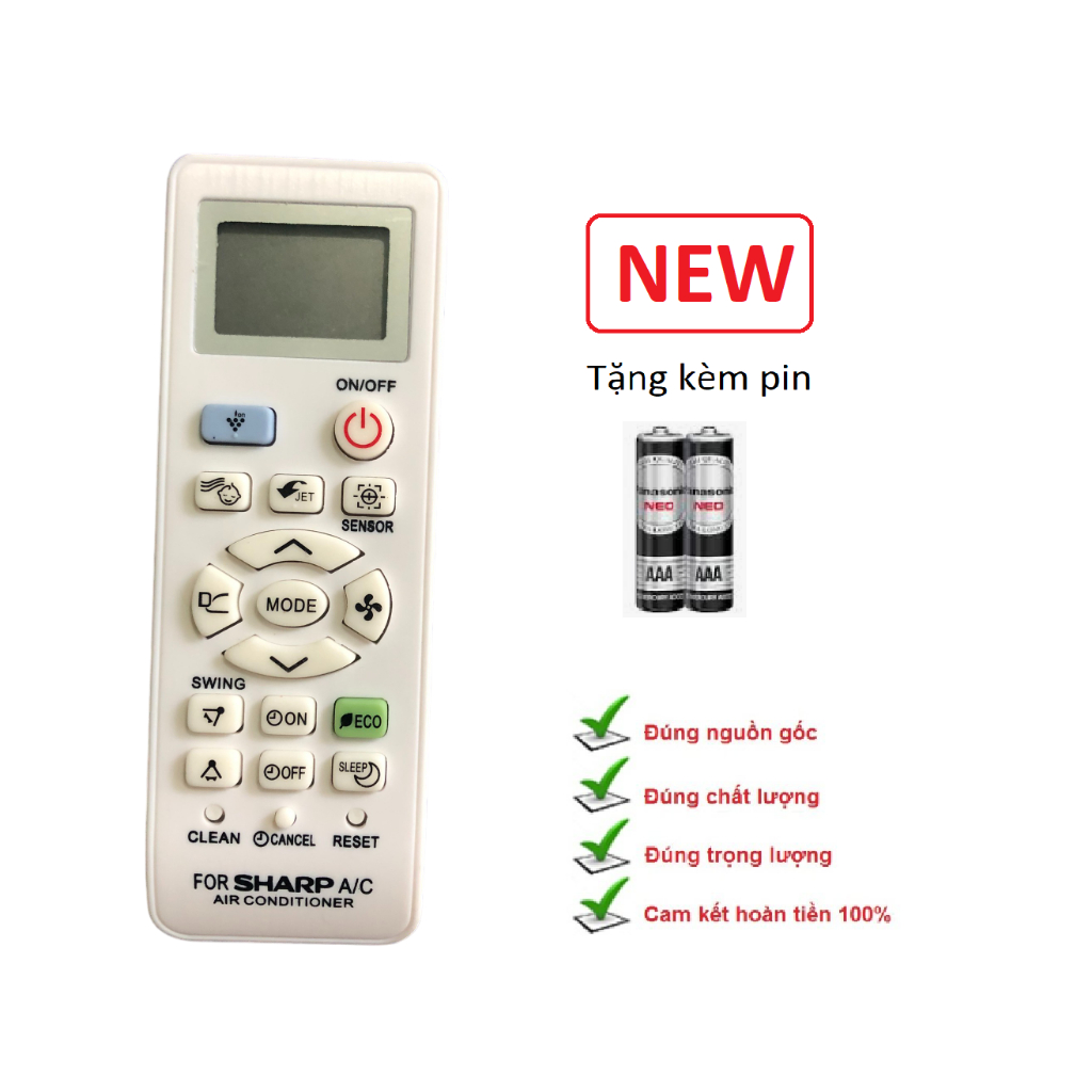 Điều khiển điều hòa Máy lạnh Sharp Inverter 1 HP AH-X9XEW | Shopee