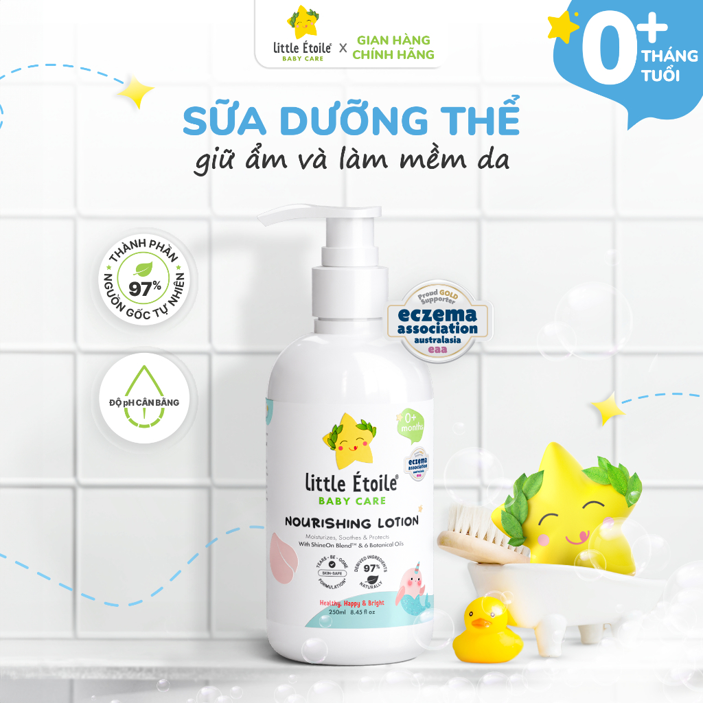 Sữa dưỡng thể Little Étoile Úc giữ ẩm và làm mềm da cho bé