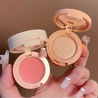Phấn Má Hồng Hoặc Mắt Bắt Sáng 3 Tầng Màu Sắc Trang Điểm Kèm Gương Cực Xinh