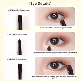 Bộ Cộ Mắt 6PCS Trang Điểm Bàn Chải Thiết Lập Chuyên Nghiệp Mềm Đường Cong Eyeshadow