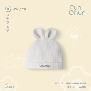 Punchun AW2024 Mũ tai thú Punchun Tea cho bé