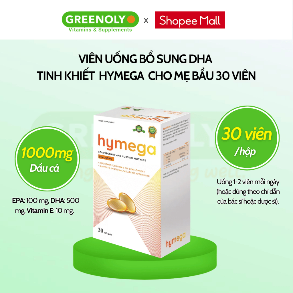 Ảnh Viên uống DHA EU tinh khiết Aplicaps Hymega bổ sung DHA hàm lượng cao, EPA, vitamin E hộp 30 viên 4