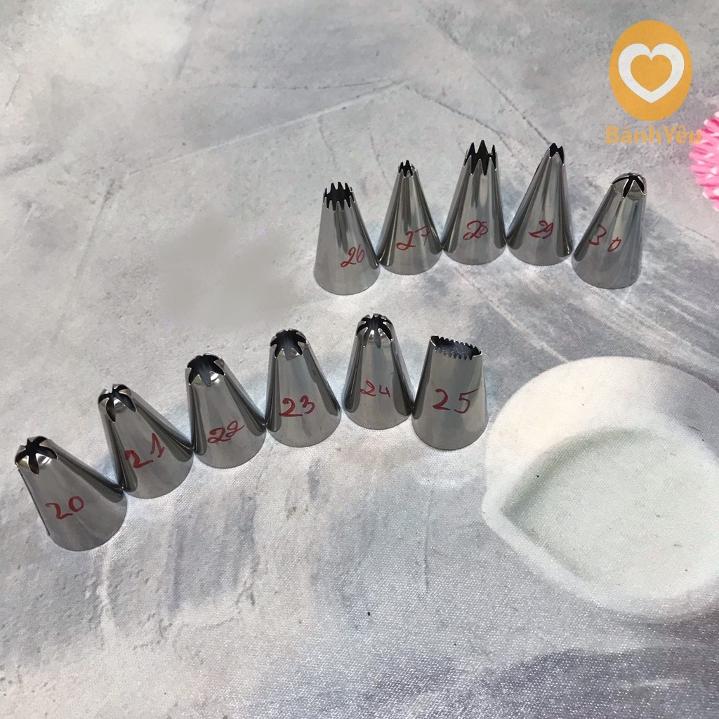 Đui bắt bánh kem số các loại từ 20-30