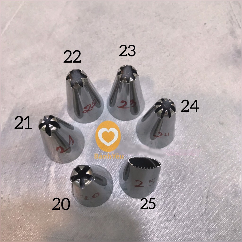 Đui bắt bánh kem số các loại từ 20-30
