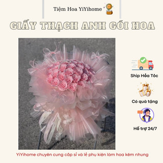 Giấy Thạch Anh Bóng Kính Trong Suốt Gói Hoa Gói Quà DIY Handmade YiYihome