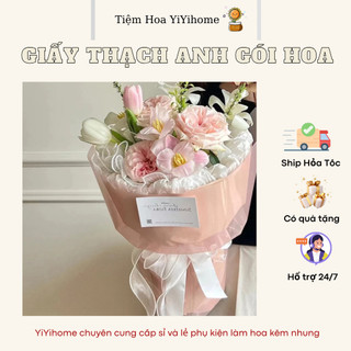 Giấy Thạch Anh Bóng Kính Trong Suốt Gói Hoa Gói Quà DIY Handmade YiYihome
