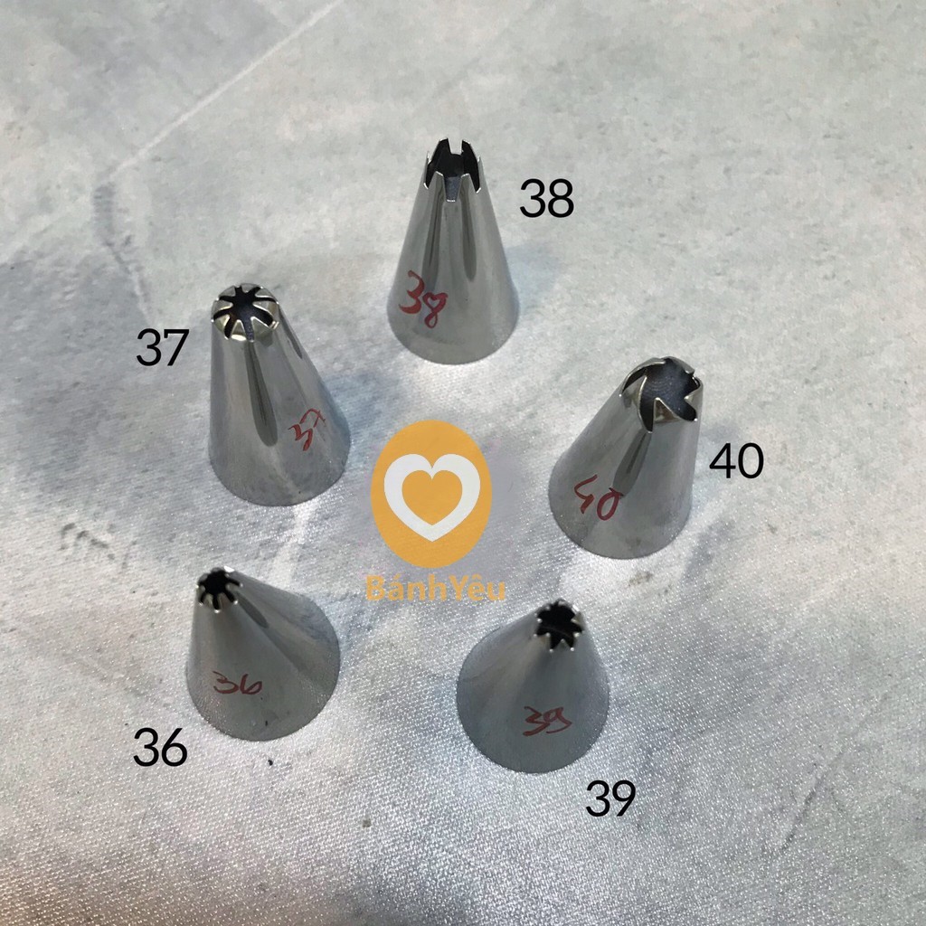 Đui bắt kem trang trí bánh các loại từ 31-40