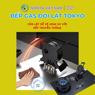 Bếp Gas Lật 10  Đầu Đốt Tokyo Tích Hợp Hẹn Giờ, Cảm Biến Tự Ngắt, Khóa An Toàn Thông Minh Kính Cường Lực Sang Trọng