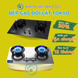 Bếp Gas Lật 10  Đầu Đốt Tokyo Tích Hợp Hẹn Giờ, Cảm Biến Tự Ngắt, Khóa An Toàn Thông Minh Kính Cường Lực Sang Trọng