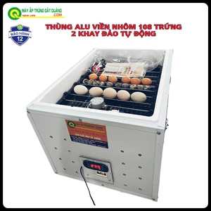 Máy Ấp Trứng 108 Trứng Thùng ALu Viền Nhôm Bền Tạo Nhiệt Dây Cacbon Tiết Kiệm Điện