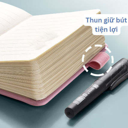 Sổ Mini, Sổ Tay Nhỏ  A7 MESO 200 Trang - Sổ Bìa Da Chống Thấm Nước, Màu Pastel Dễ Thương