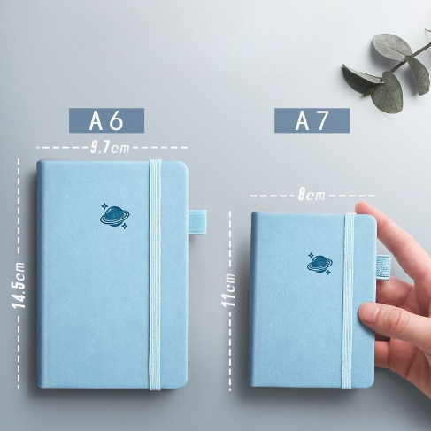 Sổ Mini, Sổ Tay Nhỏ  A7 MESO 200 Trang - Sổ Bìa Da Chống Thấm Nước, Màu Pastel Dễ Thương