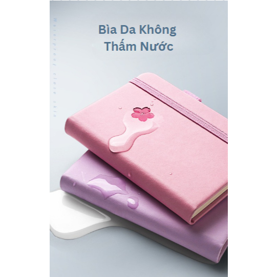 Sổ Mini, Sổ Tay Nhỏ  A7 MESO 200 Trang - Sổ Bìa Da Chống Thấm Nước, Màu Pastel Dễ Thương