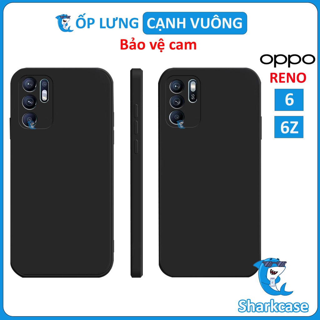 Ốp lưng Oppo Reno 6 / 6z 4G 5G cạnh vuông nhựa dẻo cao cấp chống va đập bảo vệ cam điện thoại