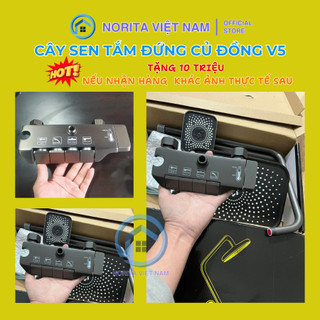 Sen Tắm Đứng Nóng Lạnh Norita V5 Cao Cấp Củ Đồng Mạ Titan bền đẹp
