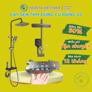 Sen Tắm Đứng Nóng Lạnh Norita V5 Cao Cấp Củ Đồng Mạ Titan bền đẹp