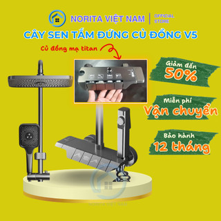 Sen Tắm Đứng Nóng Lạnh Norita V5 Cao Cấp Củ Đồng Mạ Titan bền đẹp