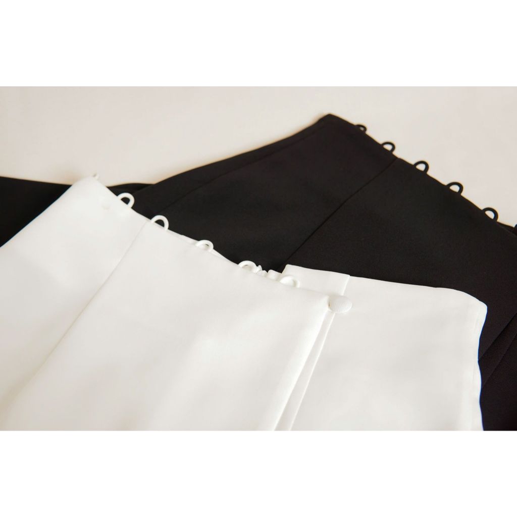 Vella Fashion chân váy nữ xẻ tà trước phần eo cách điệu, chân váy công sở nữ VV22011