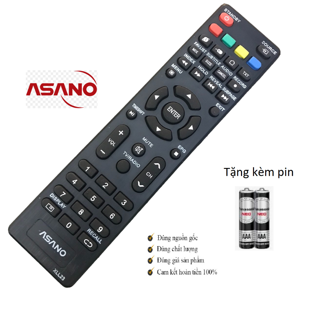 Remote điều khiển tivi asano loại ngắn hàng tốt dòng smart