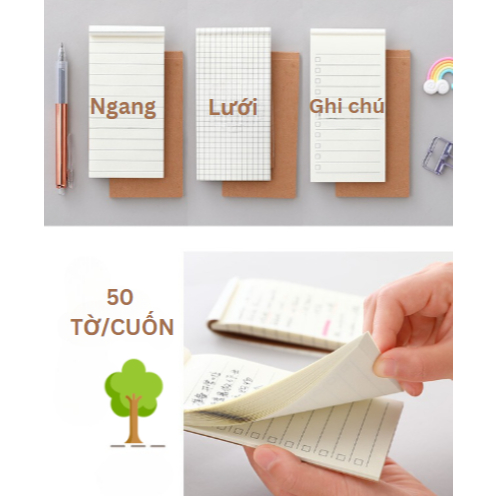 Sổ Mini, Sổ Ghi Chú To Do List Tiện Lợi MESO 100 Trang - Sổ Order, Check list Công Việc (7x14cm)