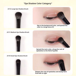 Bộ Cộ Mắt 6PCS Trang Điểm Bàn Chải Thiết Lập Chuyên Nghiệp Mềm Đường Cong Eyeshadow