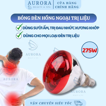 Bóng đèn hồng ngoại 275W dùng trong spa | Bóng hồng ngoại thay thế các loại đèn | Bóng đèn hồng ngoại trị liệu, sưởi ấm