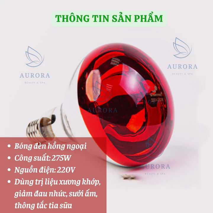 Bóng đèn hồng ngoại 275W dùng trong spa | Bóng hồng ngoại thay thế các loại đèn | Bóng đèn hồng ngoại trị liệu, sưởi ấm – 2