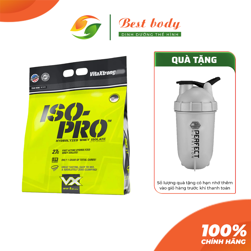 VITAXTRONG ISO-PRO HYDROLYZED WHEY PROTEIN ISOLATE 8lb (3.63kg) Sữa ...
