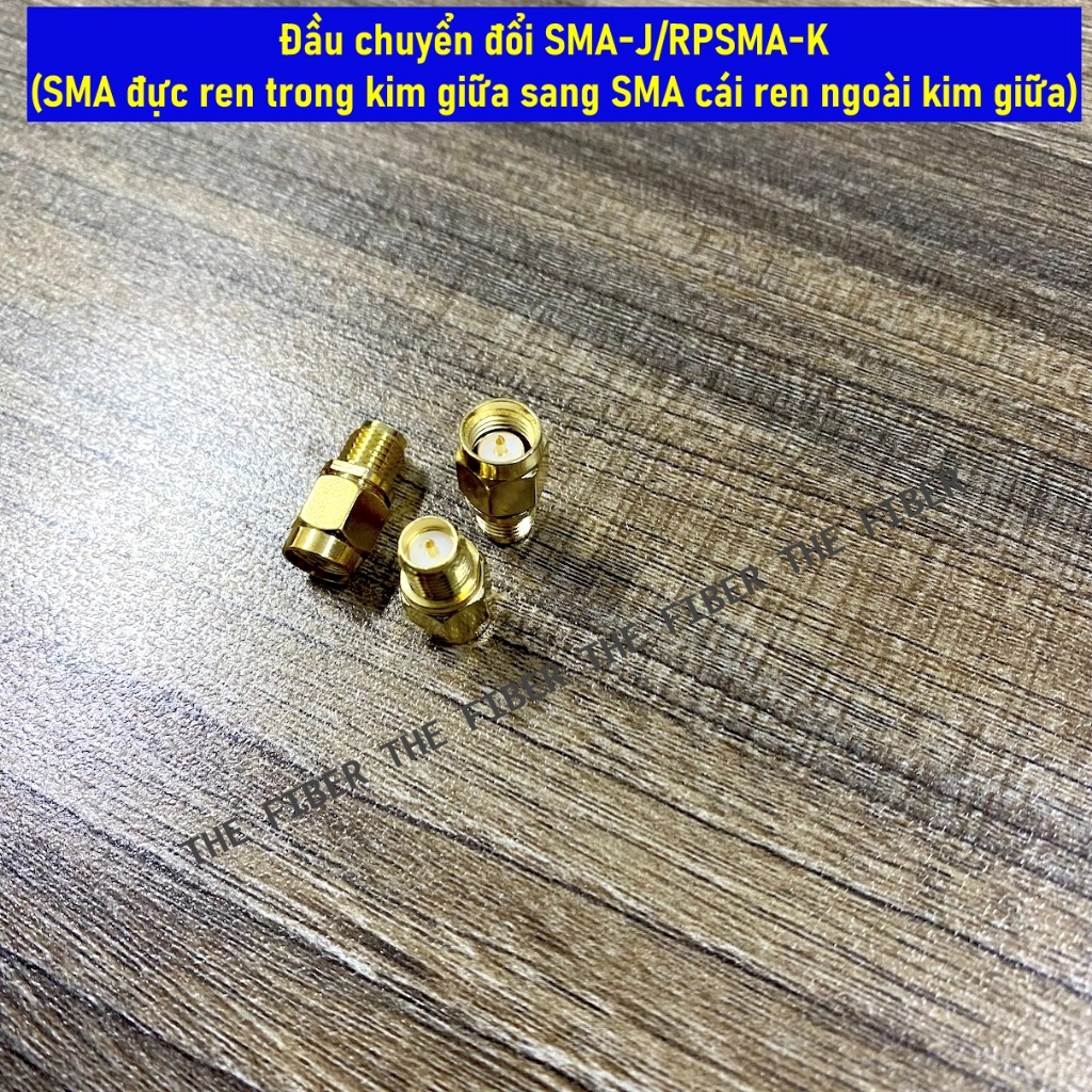 Đầu chuyển đổi SMA-J/RPSMA-K (SMA đực ren trong kim giữa sang SMA cái ...
