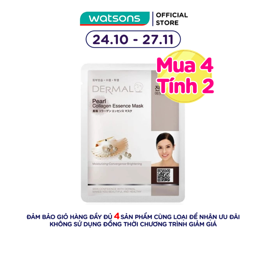 Mặt Nạ Dermal Tinh Chất Collagen Với Chiết Xuất Ngọc Trai 23g | Shopee ...