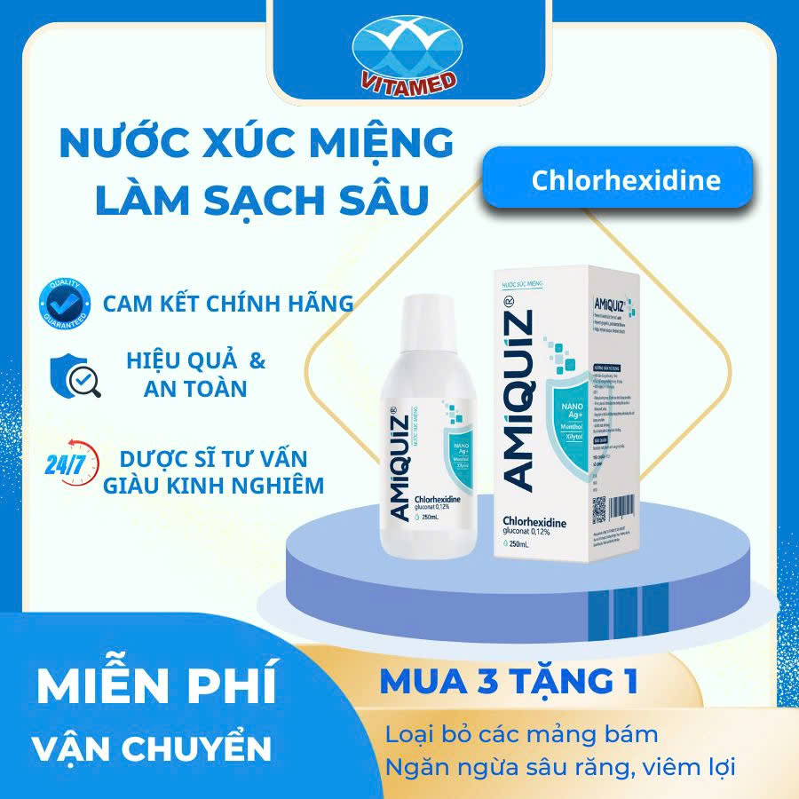 Amiquiz 250ml - Làm Sạch Răng, Miệng Và Lợi Cho Gia Đình