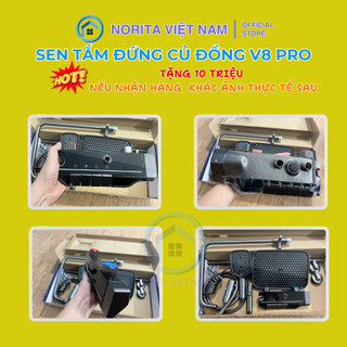 Sen Cây Tắm Đứng Phím Đàn V8 Pro Có LED Hiển Thị Nhiệt Độ, Bộ Sen Cây Tắm Đứng Nóng Lạnh Củ Đồng Sơn Tĩnh Điện An Toàn