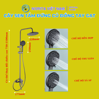 Bộ Sen Cây Tắm Đứng Nóng Lạnh Tay Gạt Truyền Thóng 3 Chế Độ Cao Cấp