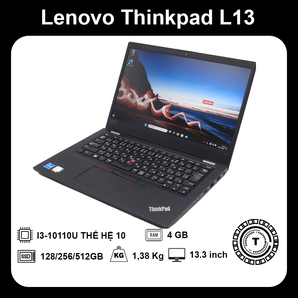 FLASH SALE] Laptop Lenovo Thinkpad L13 | i3-10110U THẾ HỆ (GEN) 10