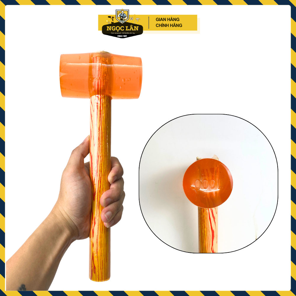 Búa cao su trong suốt thi công lắp đặt sàn gỗ gạch men tay cầm bằng gỗ