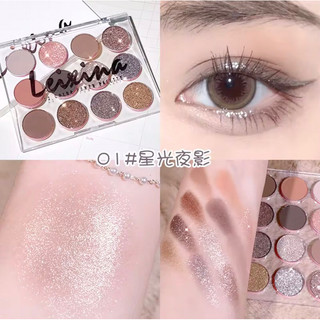 Phấn mắt bảng 12 màu sắc Eyeshadow Disk Sinh viên Pearlescent Shiny Matte Earth Màu Tây Âu