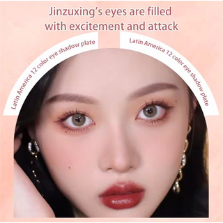 Phấn mắt bảng 12 màu sắc Eyeshadow Disk Sinh viên Pearlescent Shiny Matte Earth Màu Tây Âu