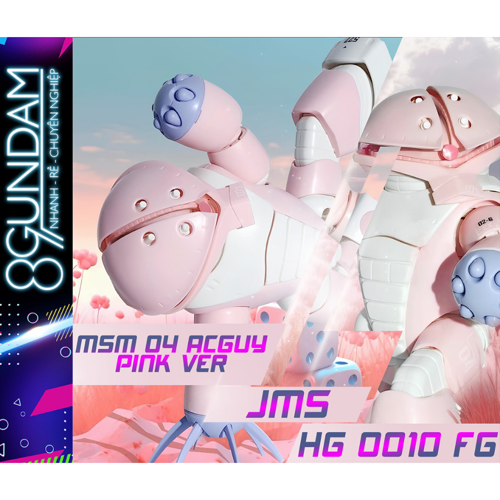 [CÓ SẴN] Mô Hình Lắp Ráp HG 0010 Acguy Pink JMS (tặng kèm decal cước ...