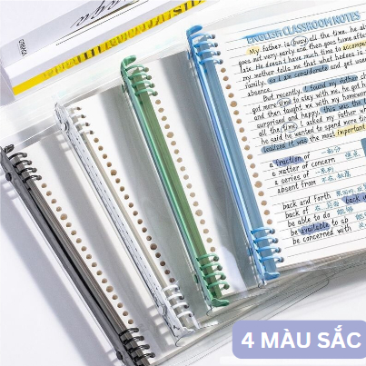 (BÌA VÀ GIẤY ĐƯỢC BÁN RIÊNG) Vỏ Bìa Sổ Còng A5 B5 PVC Dẻo Trong Suốt Màu Pastel, Lõi Giấy Refill Sổ Còng (Bán Rời)