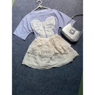 Thanh lý set áo nơ phối chân váy ren