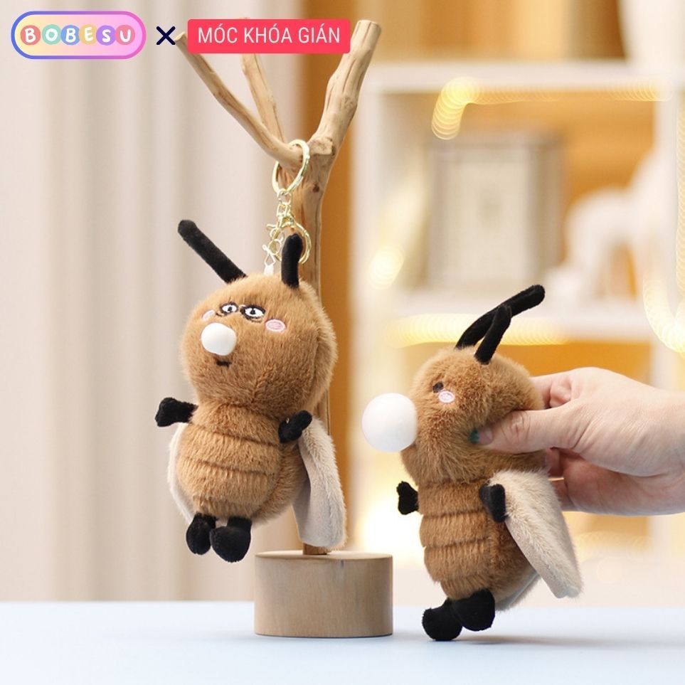 Móc Khóa Gián Tiểu Cường Bóp Mũi Có Hương Thơm Nhẹ Gấu Bông Tiểu Cường Mẫu Mới