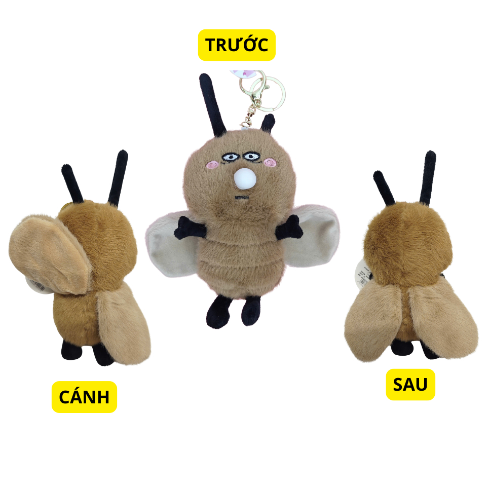 Móc Khóa Gián Tiểu Cường Bóp Mũi Có Hương Thơm Nhẹ Gấu Bông Tiểu Cường Mẫu Mới