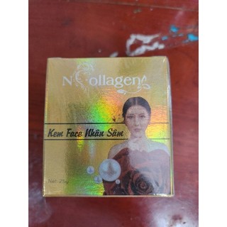 Kem Face Nhân Sâm N'collagen 25g Kèm Tẩy Tế Bào, Giúp da trắng sáng, giảm nám, tàn nhan