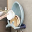 Giá treo thau chậu gấp gọn hình tai thỏ kèm móc treo tiện lợi 22.6x10cm