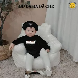 Set suit Pra da tặng mũ, quần tất trắng HÀNG CAO CẤP có in chữ chất đẹp phong cách hàn quốc cho bé gái