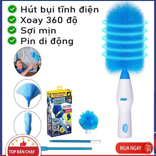 Chổi Lông Quét Bụi Tĩnh Điện Tự Động 360 độ - Chổi Quét Bụi Tích Điện Spin DUSTER Thông Minh Đa Năng Chức Năng