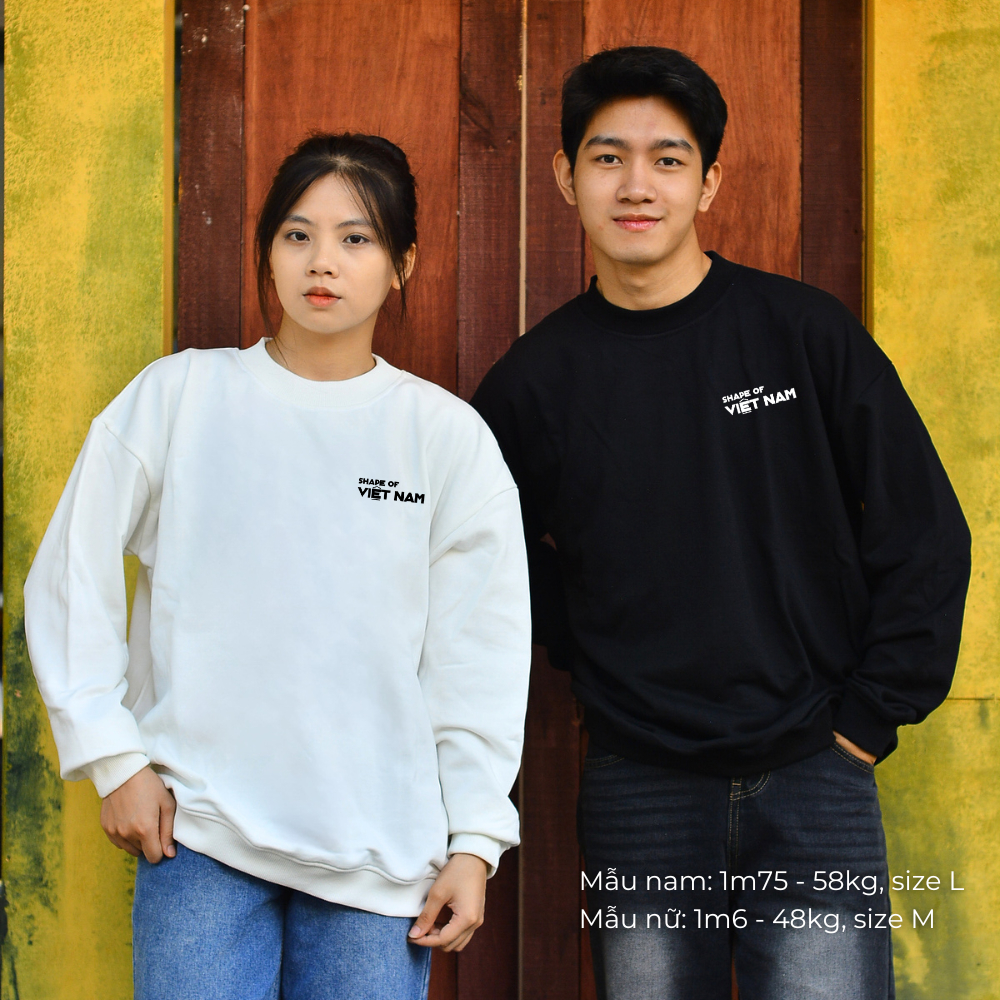 Áo dài tay Sweater nỉ chân cua (Nỉ Da Cá) thương hiệu Goodore mẫu Việt Nam dáng Oversize năng động mùa thu đông