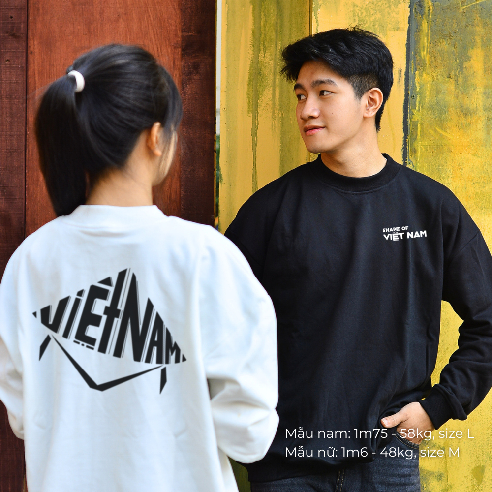 Áo dài tay Sweater nỉ chân cua (Nỉ Da Cá) thương hiệu Goodore mẫu Việt Nam dáng Oversize năng động mùa thu đông